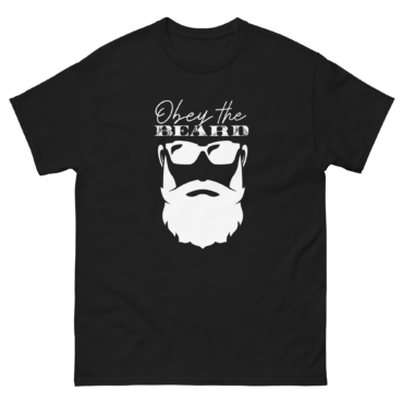 Obey The Beard design on Black Shirt