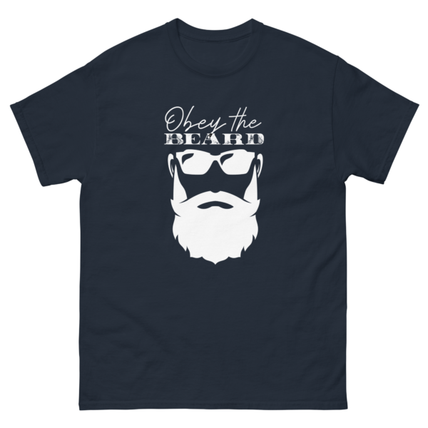 Obey The Beard design on Navy Shirt