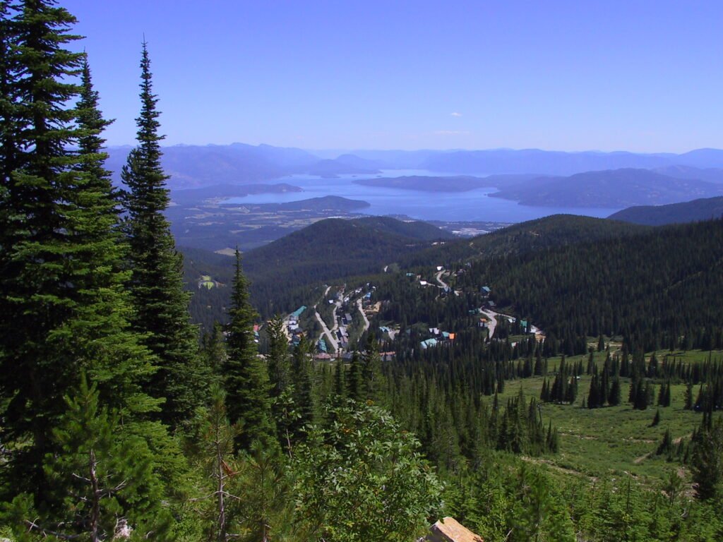 View from above Sandpoint Idaho